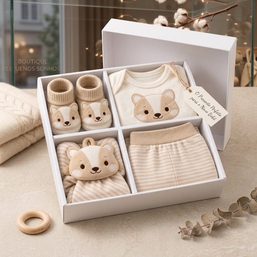 Kit Newborn Gold - Conjunto Boas-Vindas e Memórias